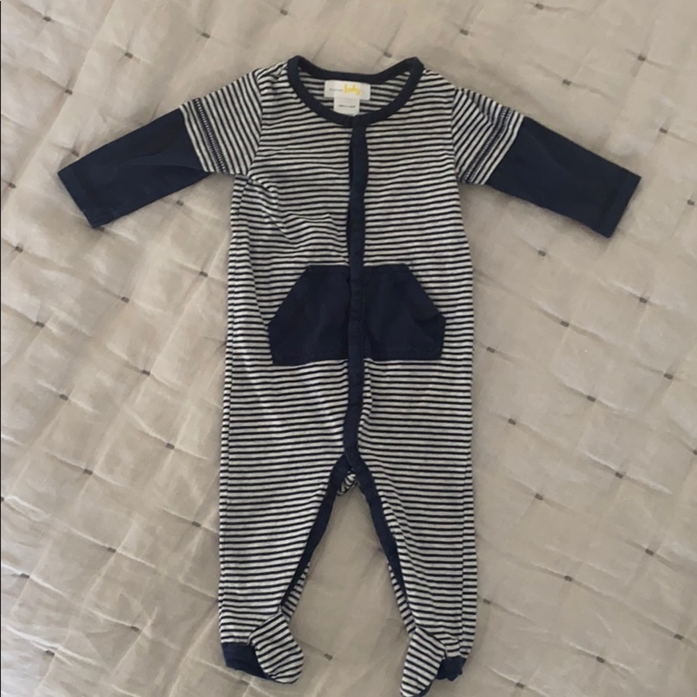 Bloomies Baby Long Sleeve Footed Onesie